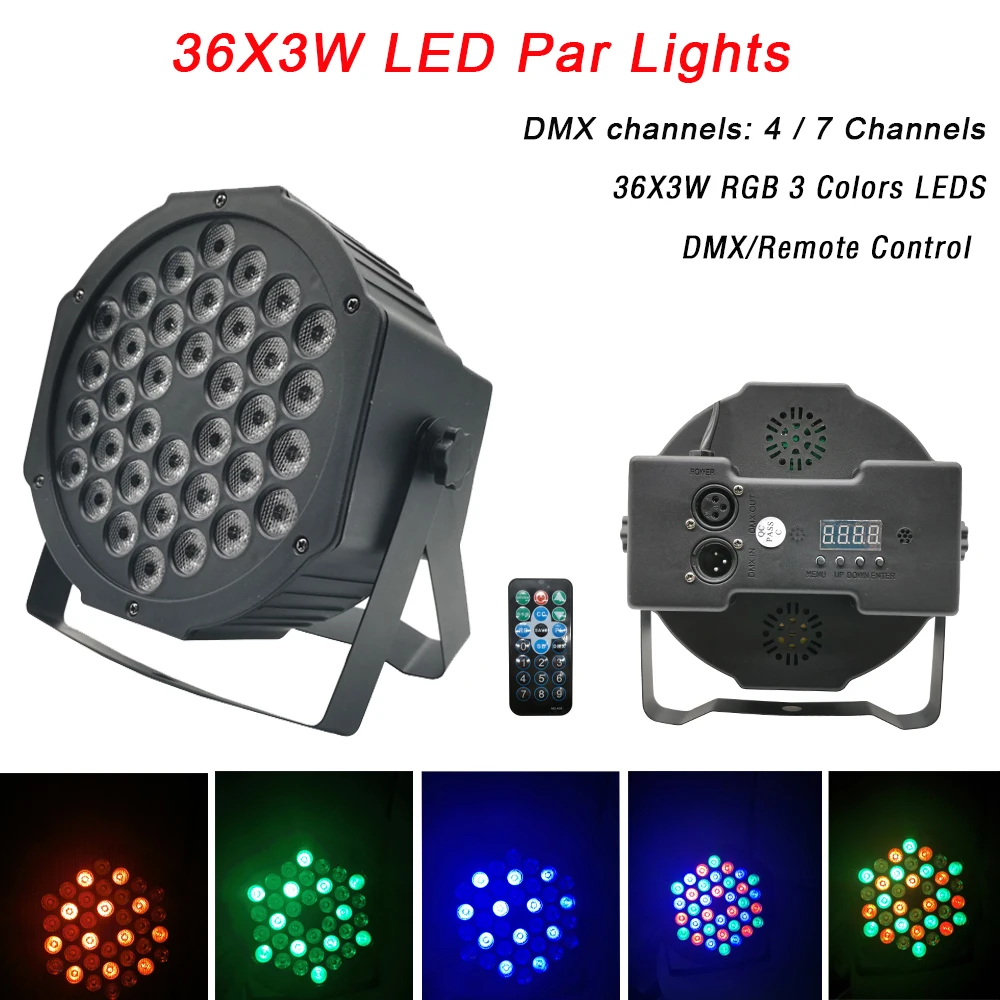 Горячая Распродажа светодиодный Par Светильник s 36x3 Вт DJ RGB Wash дискотечный
