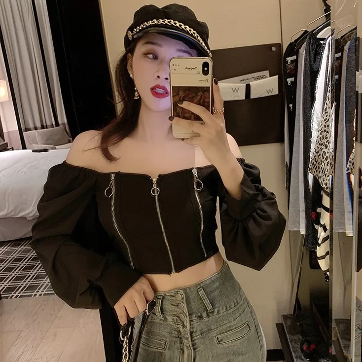 Женские рубашки с квадратным воротником и длинным рукавом приталенные Топы в три