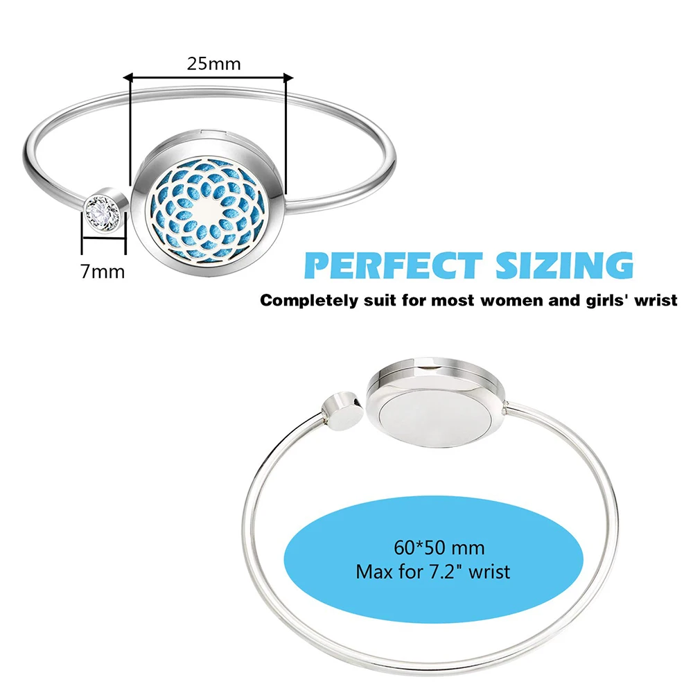 Wiggle 25 мм медальон с ароматом из нержавеющей стали эфирные масла Браслет-медальон