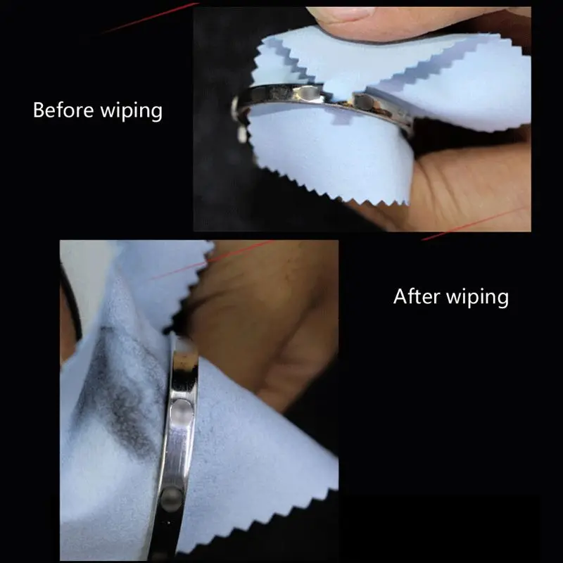 

10Pcs Polishing Cloth Jewelry Polishing Silver Gold Clean Tool Jewelry Cleaner HX6F