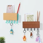 Всякой всячины держатели наклейки Экономия пространства природа деревянный крюк многофункциональный брелок для ключей Бумага полка для дома декоративные крючки контейнер