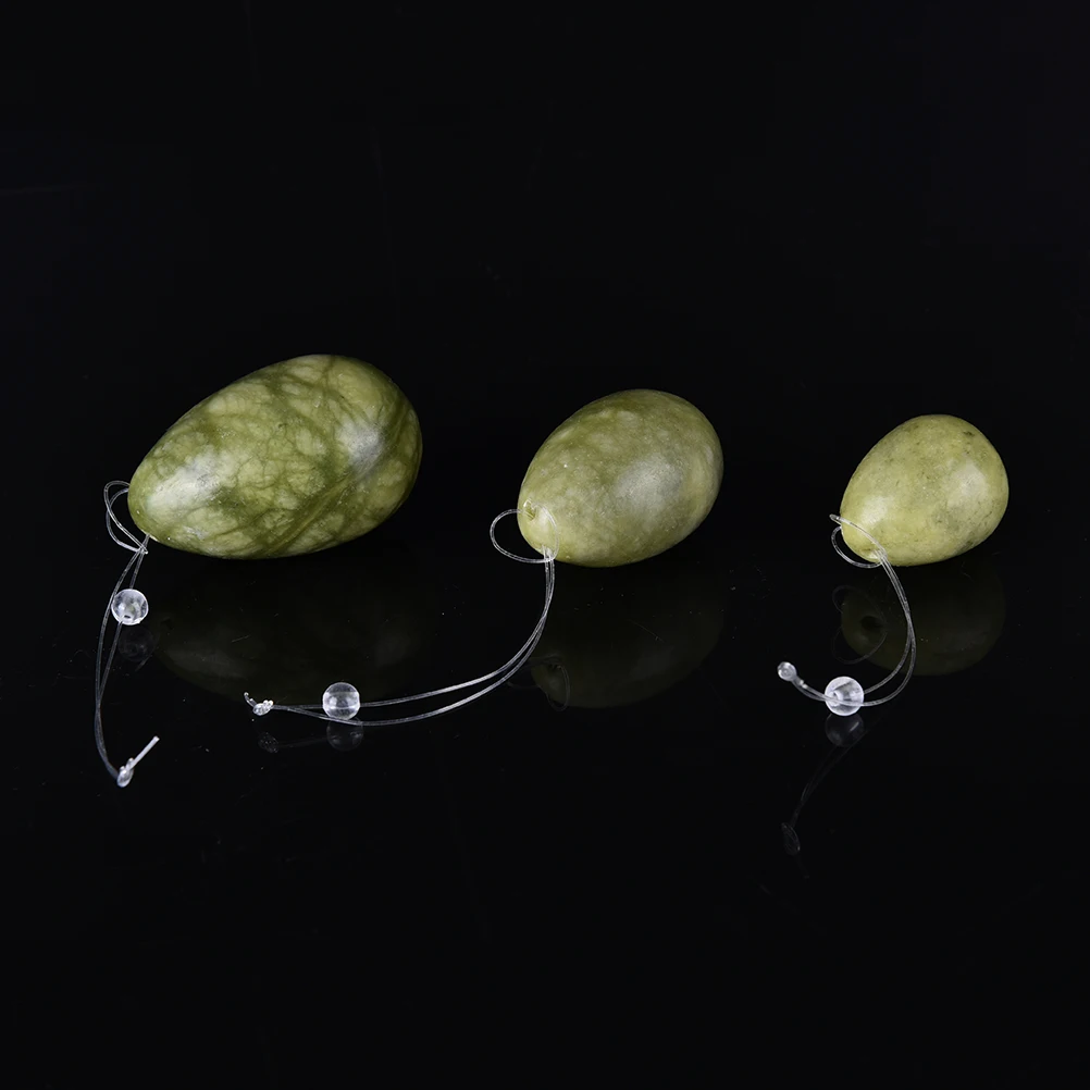 

New Arrival Set of 3 JadeEggs Women Pelvic floor Muscle Kegel Exercise Vaginal Tightening exercise yoni egg ben wa ball