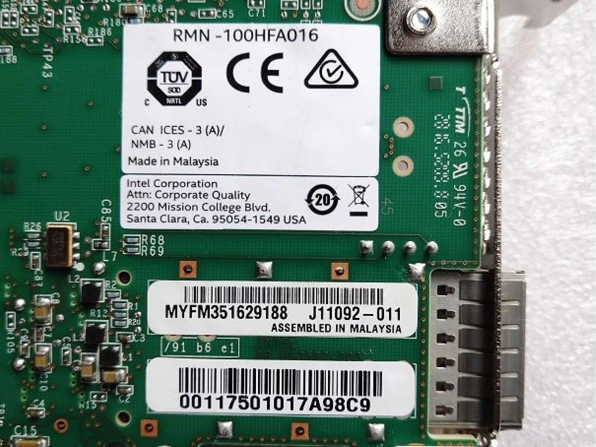 829335-B21 841703-001 100 ГБ 1-портовый OP101 QSFP28 x16 PCIe Gen3 Omni-дорожный архитектурный адаптер |