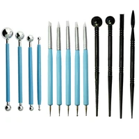 13pcs polymer modeling clay sculpting tools dotting pen silicone tips ball stylus pottery ceramic clay indentation tools set