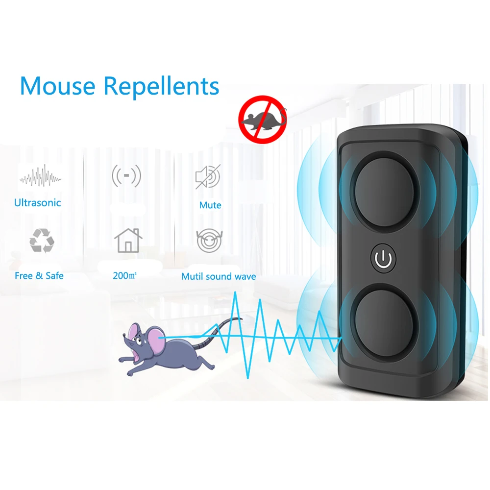 2 шт. бытовой электромагнитный Ультразвуковой Отпугиватель вредителей мышей