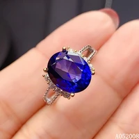kjjeaxcmy boutique jewelry 925 sterling silver inlaid natural sapphire ring delicate ladies exquisite ring support testing