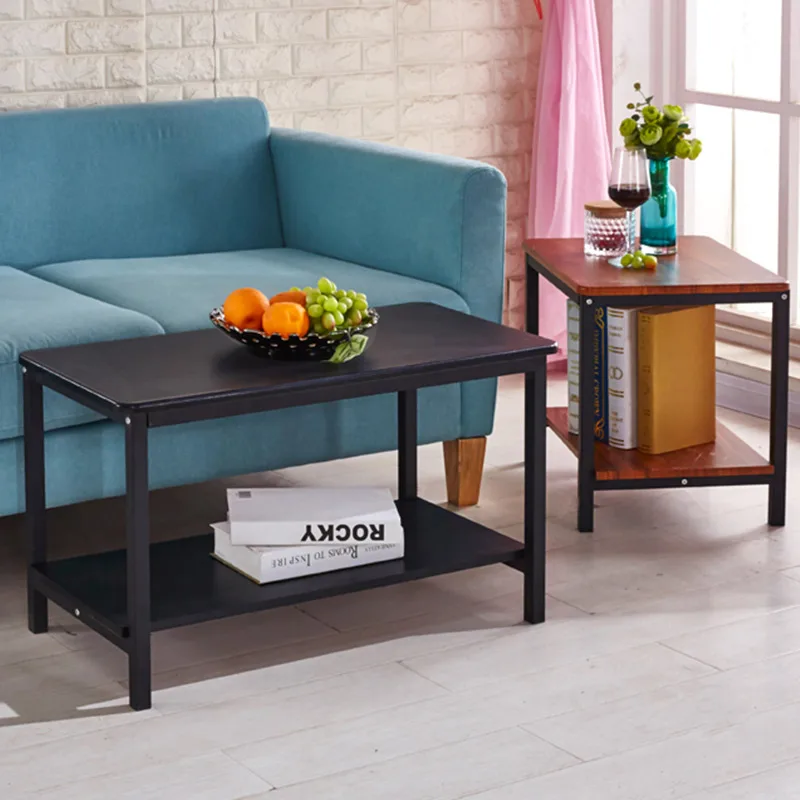 

Creative Sofa Side Table Corner Corner Black Bedside Table Double Storage Long Table Simple Small Coffee Table Small Table