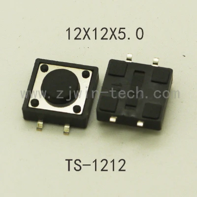 

500PCS 12X12X4.3/4.5/5/5.5/6/6.5/7/7.5/8/8.5/9/9.5MM 4PIN SMT Momentary Tactile Tact switch Waterproof Push Button Switch BLACK