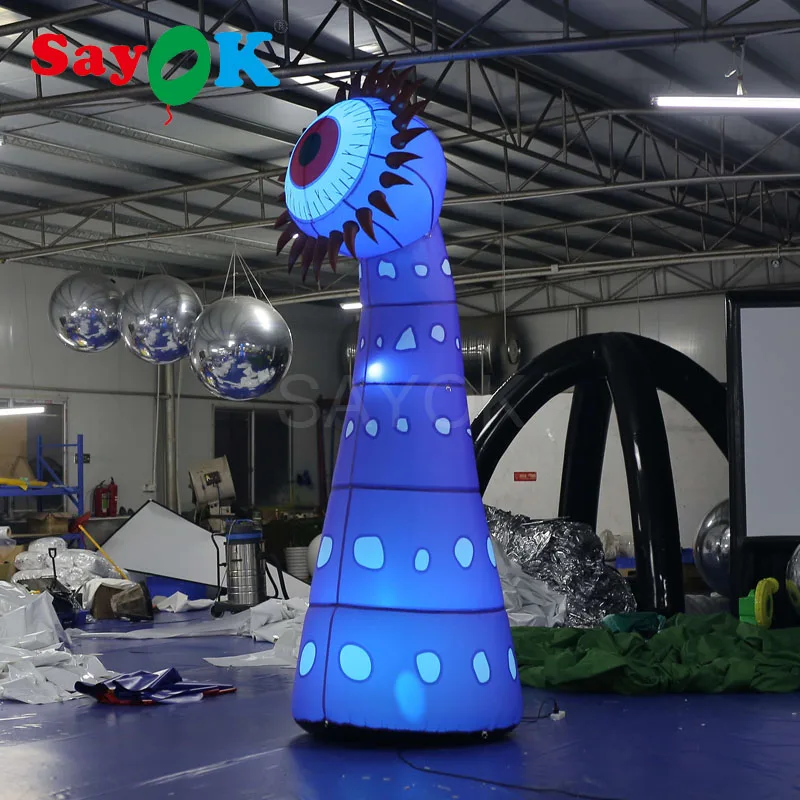 4 м надувной светильник Одноглазый цветок украшение для растений меняющий цвет