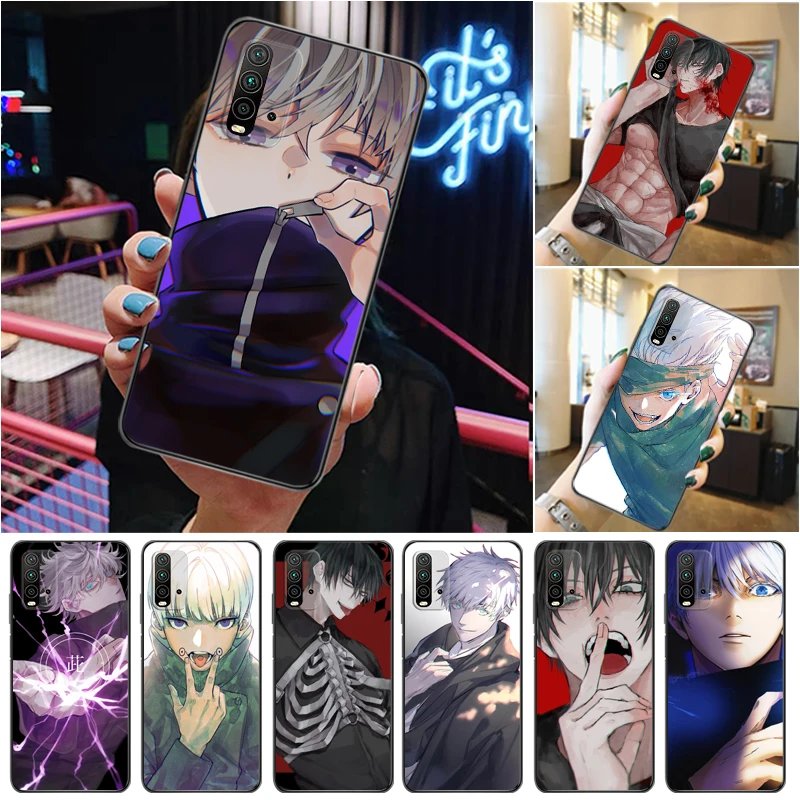 

Jujutsu Kaisen Satoru Gojo Yuji Itadori Sukuna Fushiguro Megumi Phone Case For Xiaomi Redmi 9 9T 9A Pro Funda Coque Cases