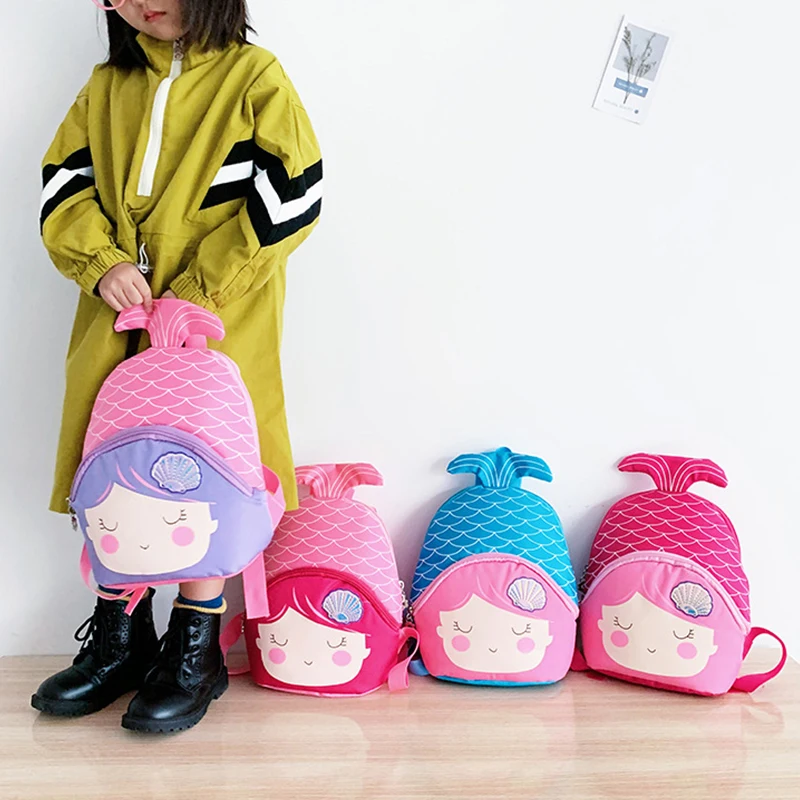 

Kids Backpack Cute Cartoon Mermaid Girl Garden Bag Boy Satchel Kindergarten Storage Bag Fashion Children Activity Supplies