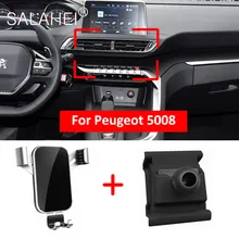 Mobile Phone Holder For Peugeot 5008 Air Vent Interior Dashboard Holder Cell Stand Support Car Accessories Mobile Phone Holder