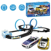 electric double remote control car racing track toy autorama professional circuit voiture electric railway slot race car kid toy