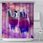 Занавеска для душа, водонепроницаемая, с 3d-цифровым принтом, в виде животных