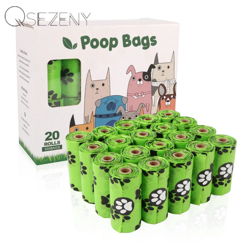 

Dog Poop Bag Biodegradable Leak Proof Green Dog Waste Bags & Dispenser Eco Friendly Pet Puppy Outdoor Garbage Pooper Clean Bag