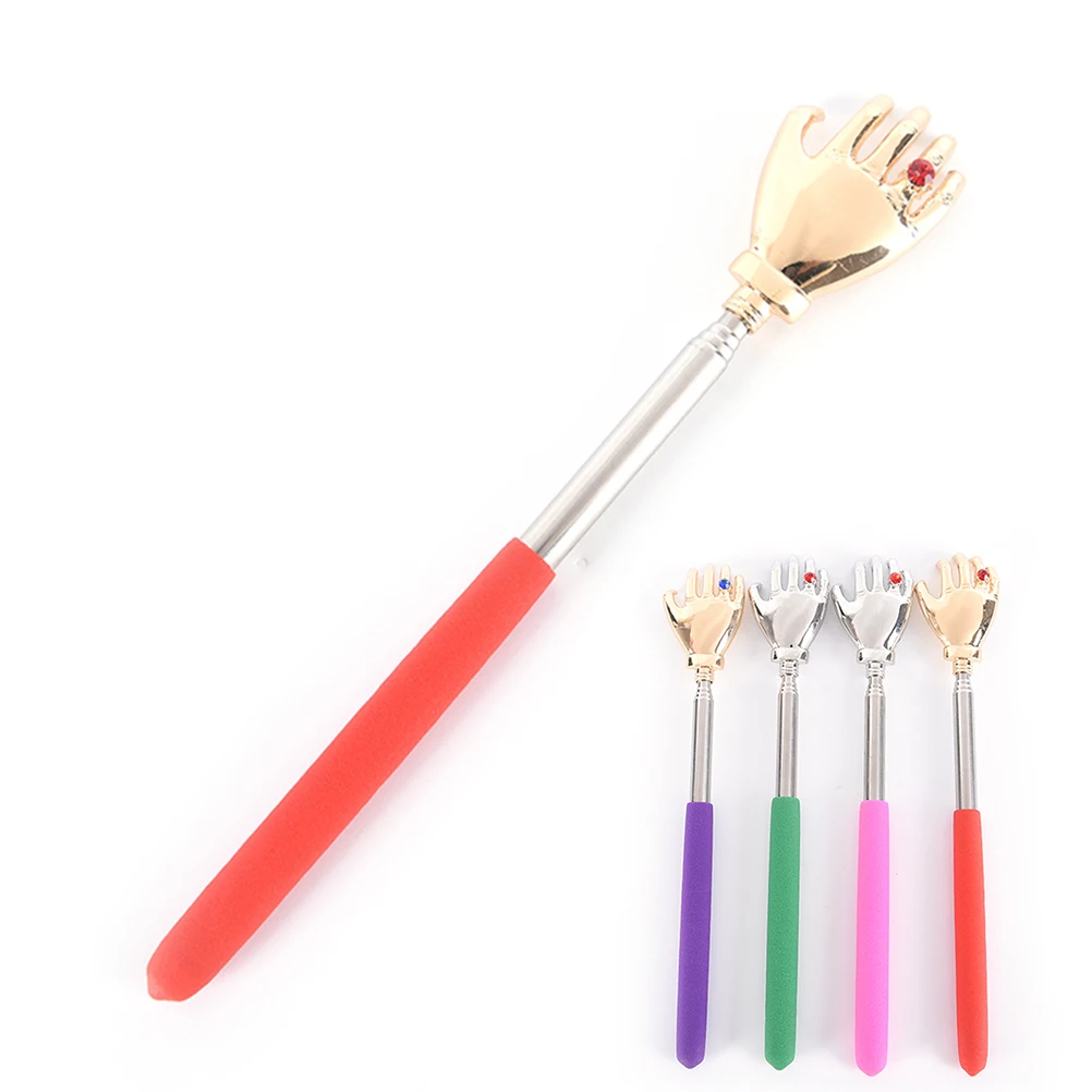 

cute Handy Telescopic Pocket Scratching Massage Kit Stainless Pen Clip Back Scratcher Bear Claw Back Scratcher Adjustable23-58cm
