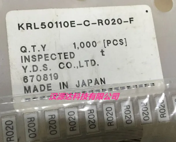 

Original new 100% KRL50110E-C-R020-F SMD power resistance 4320 R020 0.02R 1% 5W 11X5MM (Inductor)