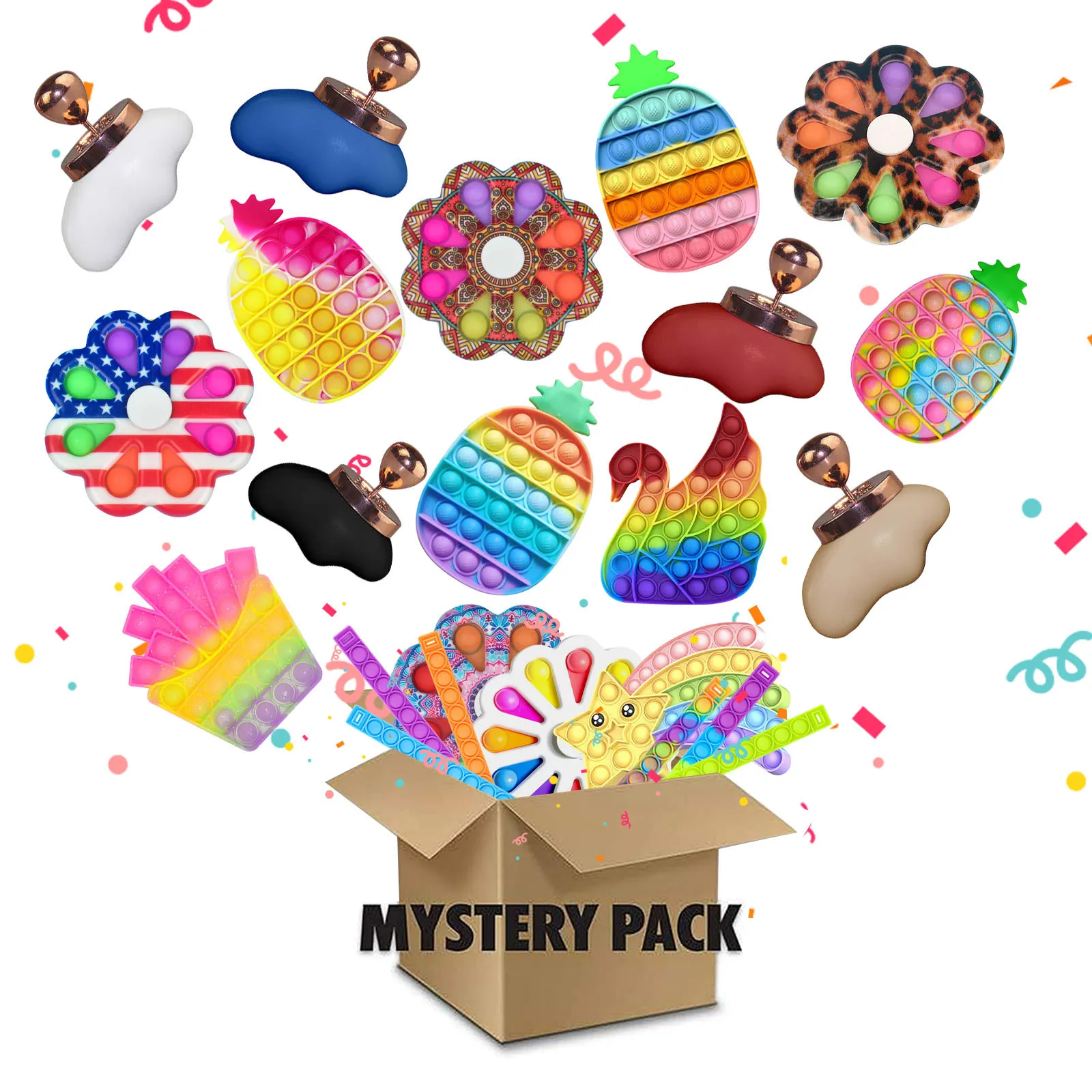 

Fidget Reliver Stress Toy Rainbow Pushes Bubble Antistress Toys Adults & Children Sensory Toys to Relieve Autism Free Shipping