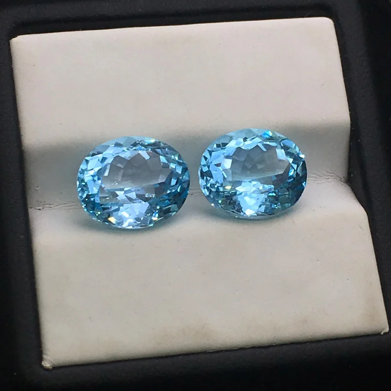 CSJ настоящий Натуральный топаз неба свободный драгоценный камень овальной