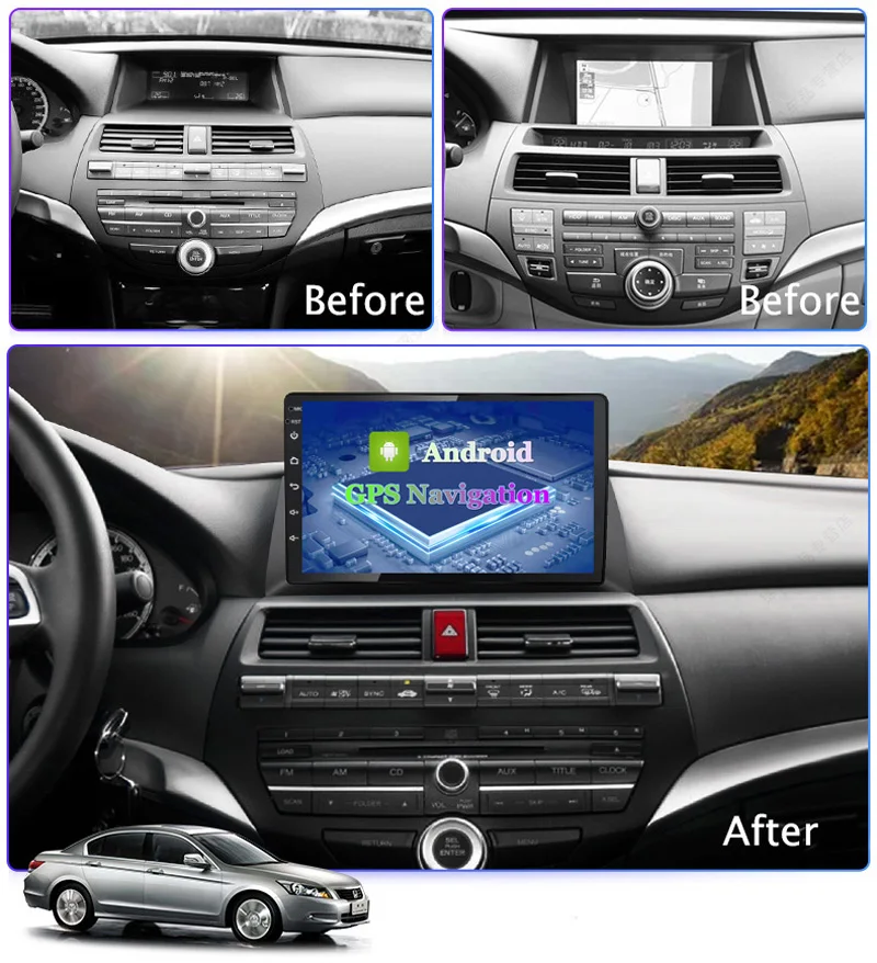 10 1 дюймовый IPS 6G + 128G Автомобильный GPS-навигатор для Honda Accord 2008-2013 стерео аудио