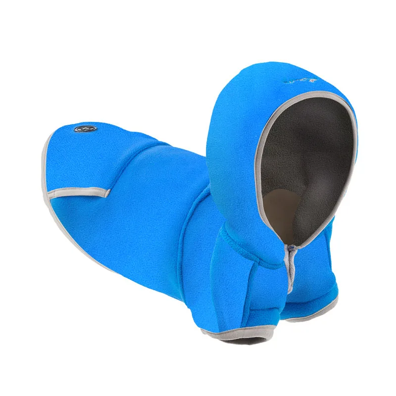 Royal blue MySudui толстовка с капюшоном, одежда для собак, зимняя одежда для маленьких собак, чихуахуа, французский бульдог, Рождественская флисовая куртка для собаки, зимнее теплое пальто для собак - Цвет: Royal blue