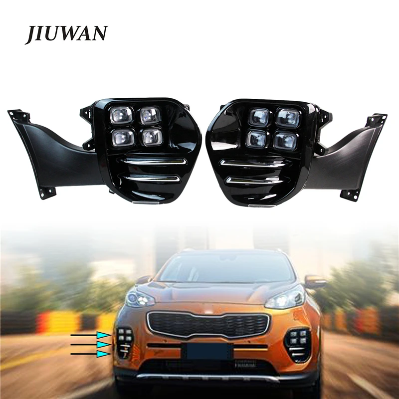 

1 Pair Car LED Driving Signal Lamp Auto ABS Waterproof Daytime Running Light Headlight Turn Lamp for Kia Sportage KX5 2016-2018