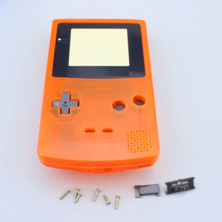Розово-красный ChengHaoRan 1 комплект полный корпус в виде ракушки чехол для nintendo Game boy цвет GBC Замена Ремонт Запчасти пакет комплект - Цвет: Розово-красный