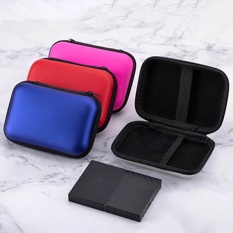 Жесткий Чехол для наушников на молнии EVA кожаный защитный чехол органайзер