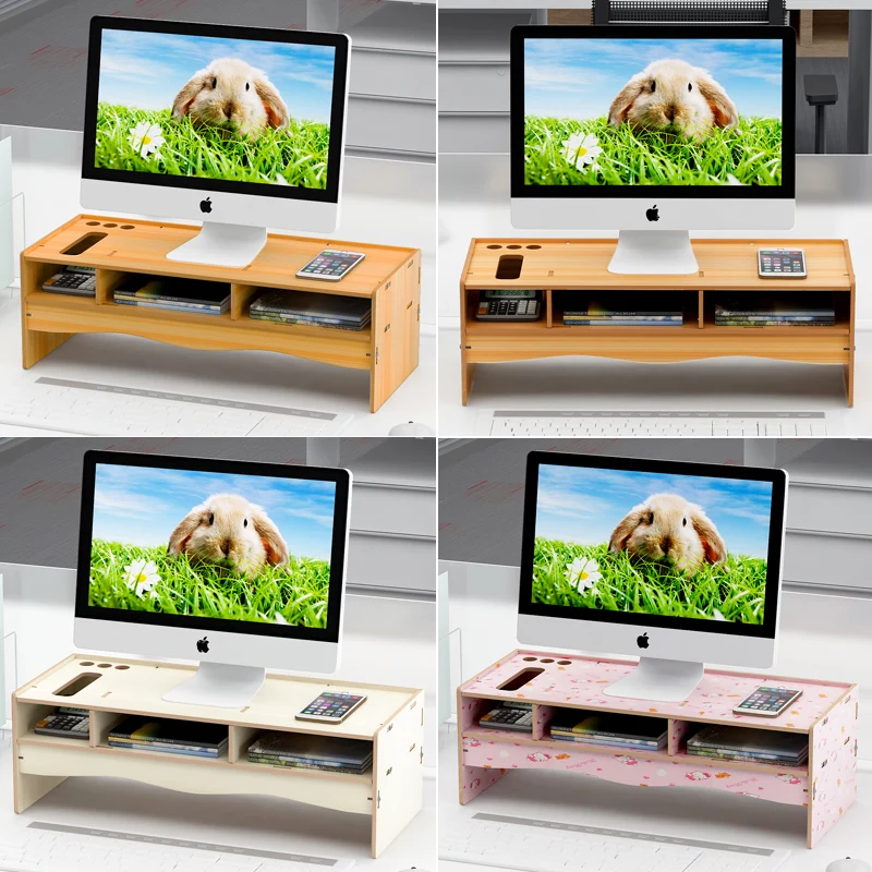 

Monitor Stand Computer Riser Desk Organizer Stand Desktop Printer Stand For Laptop Storage Shelf & Screen Holder Phone Holder