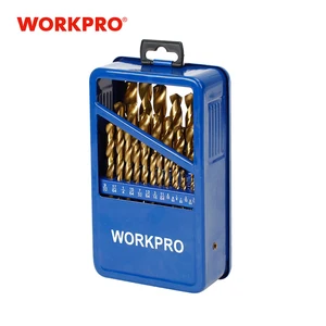 Набор из 29 титановых сверл WORKPRO, набор многофункциональных Сверл с металлическим чехлом, набор аксессуаров для портативного питания