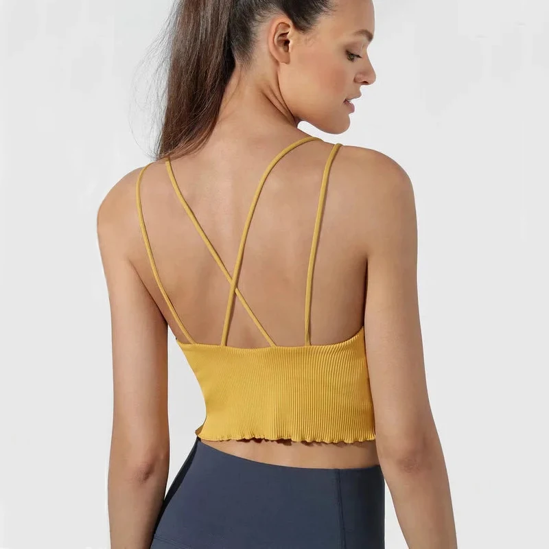

Women Skinny Multi Strap Cami Top Cropped Camis