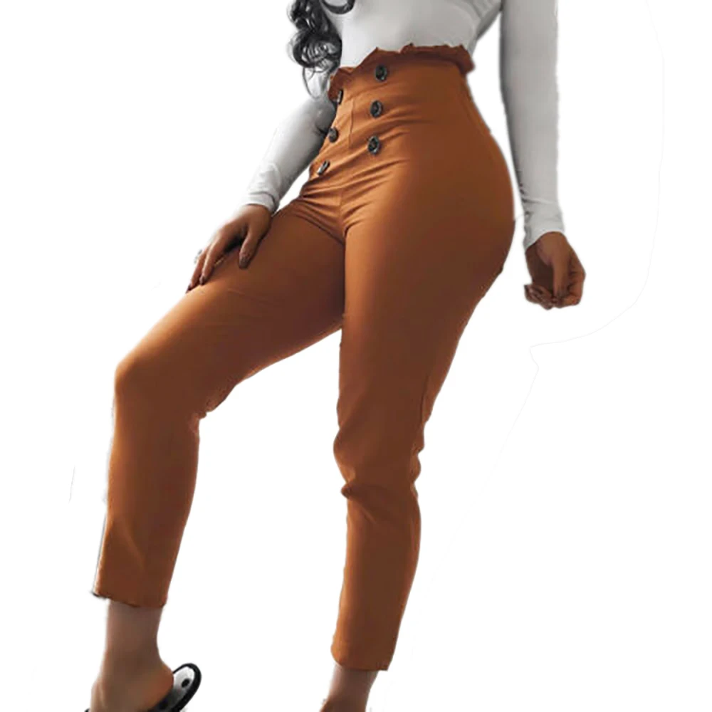 CALOFE элегантные женские брюки с высокой талией в винтажном стиле повседневные