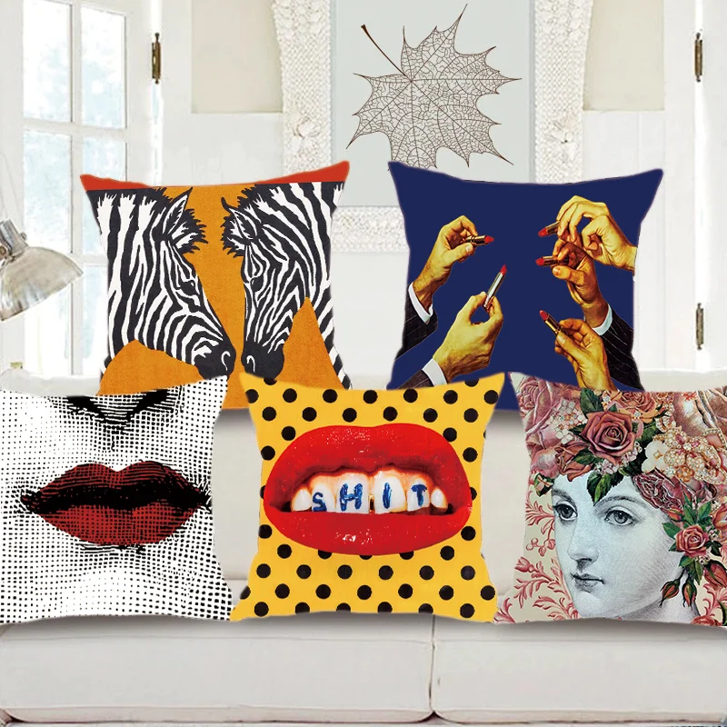 Льняные Наволочки на тему леди портрета домашняя декоративная подушка с