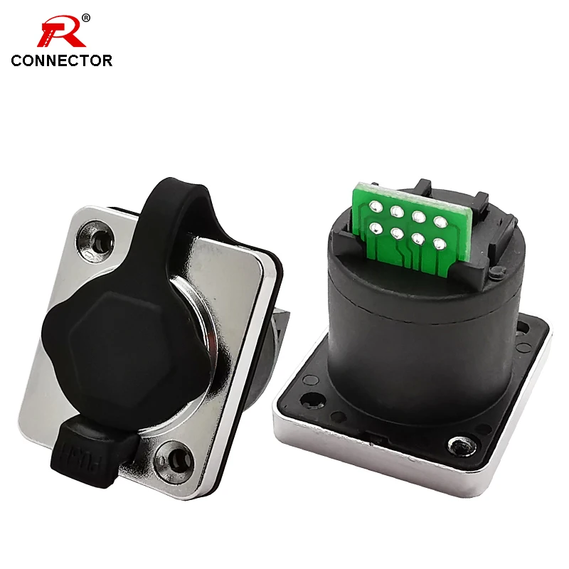 RJ45 с разъемом печатной платы, RJ45 водонепроницаемый адаптер, IP65/67, опоры для женской панели RJ45 разъем Ethernet
