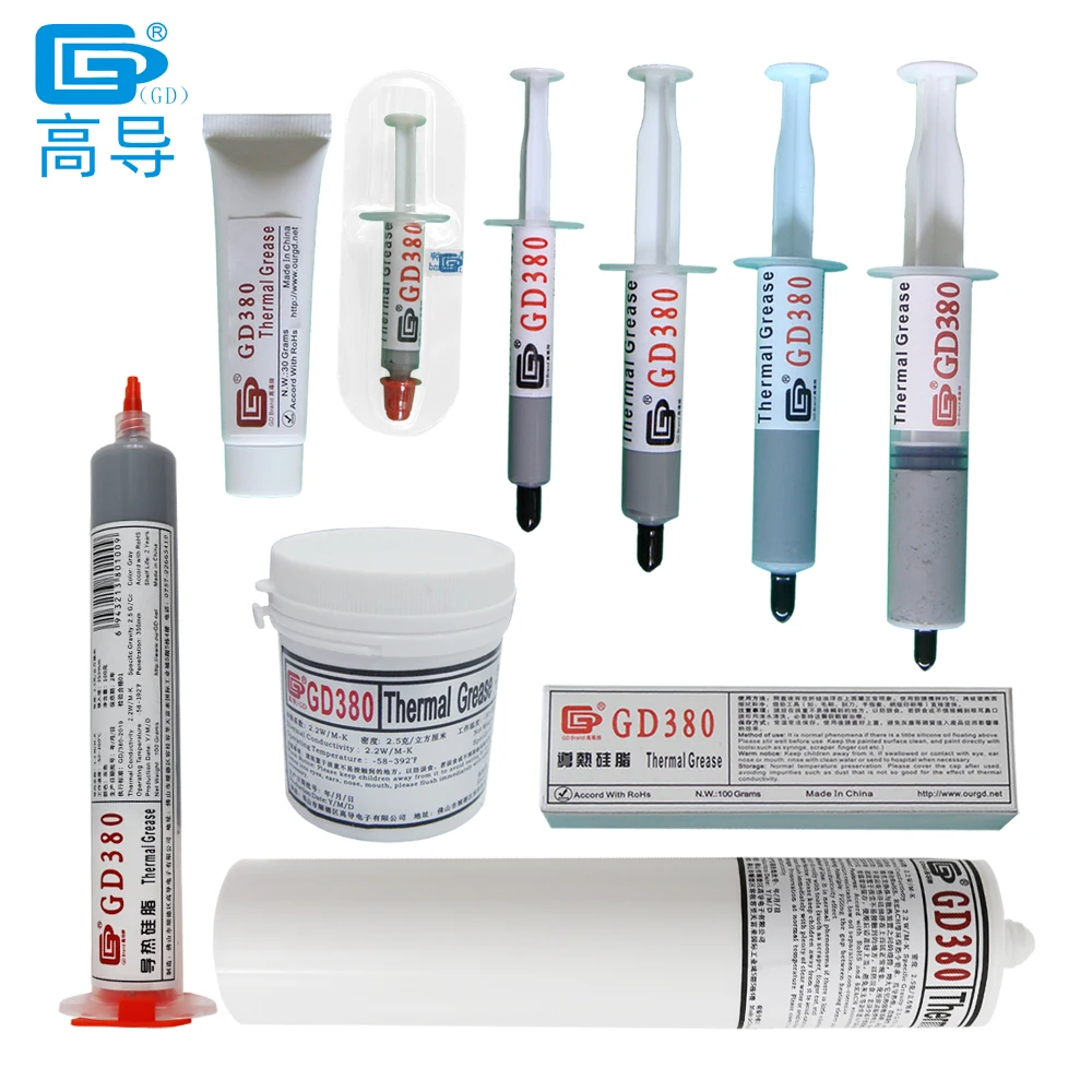 Термопроводящая смазка GD380 паста для радиатора ЦП SSY CN ST HT вес нетто 1/3/7/15/30/100/150/600