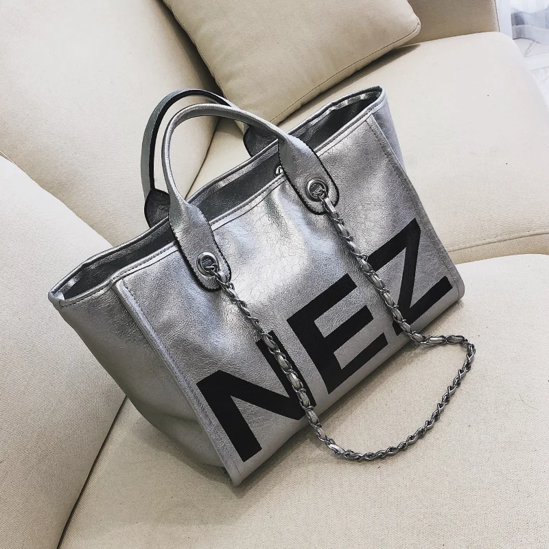 

Большой Ёмкость женская сумка через плечо из искусственной кожи женская сумка Хобо в стиле веганских материалов серебряные кожаные сумки ч...