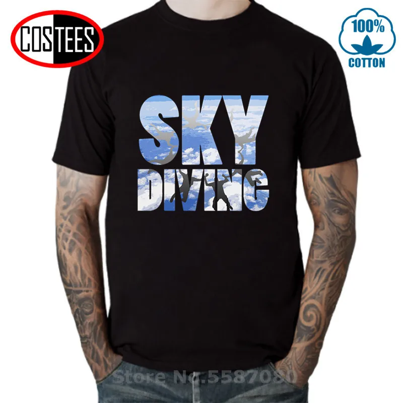 

2020 Hot Sale Funny Skydiver T-shirt Skydiving T shirts men Parachuting Skydive Gift Tee shirt Sky Diving tshirt hombre camiseta