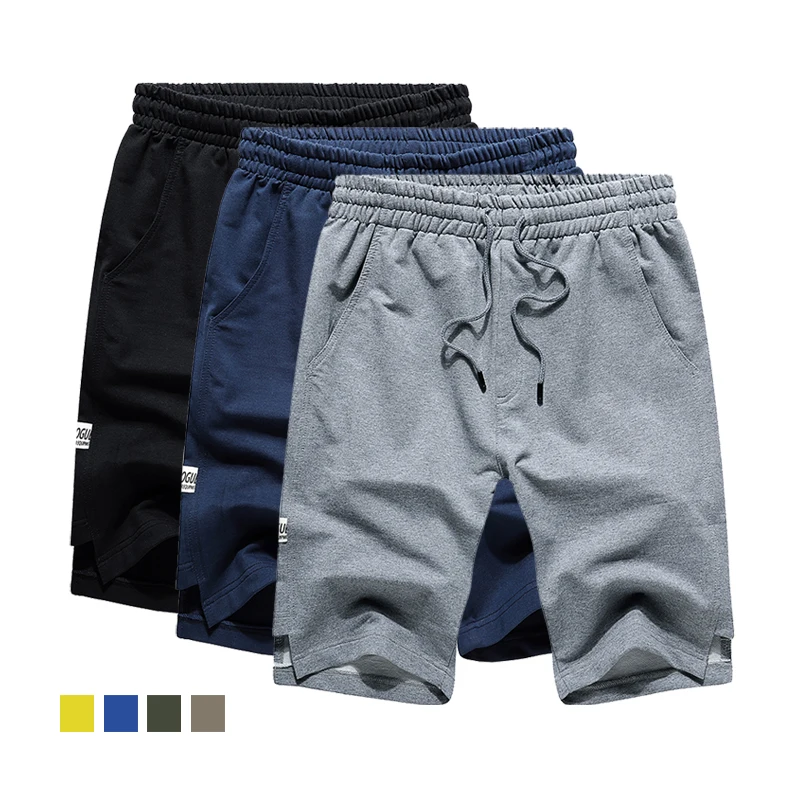 Шорты мужские летние однотонные воздухопроницаемые с эластичным поясом |