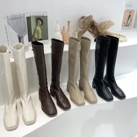 new winter knee high boot with fleece women chunky heel knight boots womens high tube thinner looked sexy high heel long boots