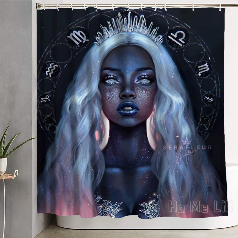 

Zodiac Shower Curtain Decor Waterproof Bathroom Decorations