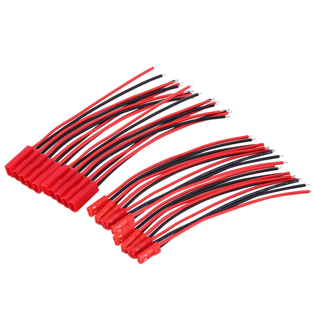 

20pcs New 2 Pin Connector Male Female JST Plug Cable 22 AWG Wire For RC Battery Helicopter DIY LED Lights Decoration