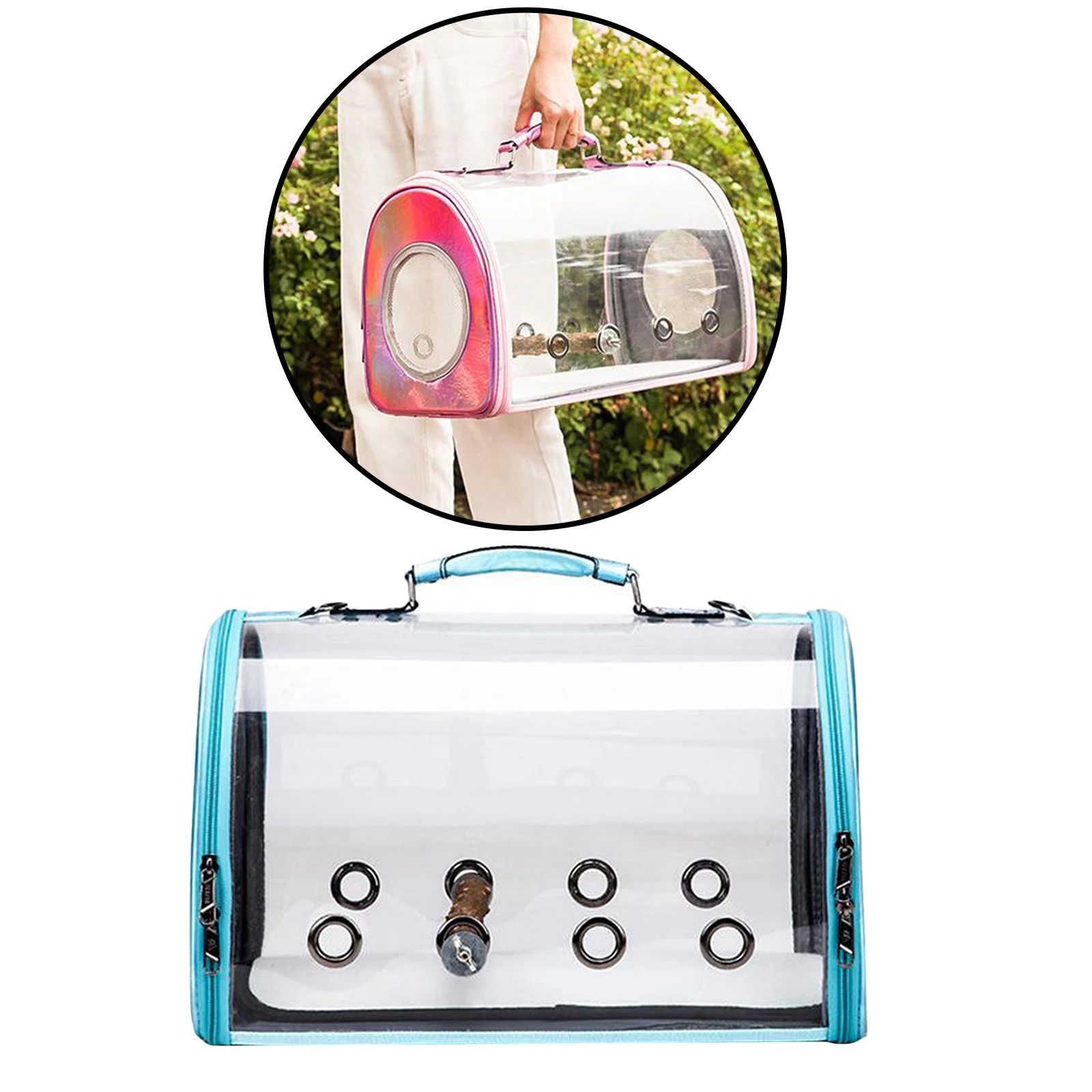 Прозрачная дорожная клетка для птиц Воздухопроницаемый чехол на молнии с