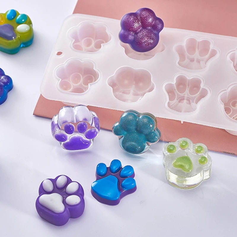 

1 Set Dogs Bear Animal Paws Epoxy Resin Mold Jewelry Pendant Silicone Mould DIY Crafts Necklace Pendant Earrings Casting Tools