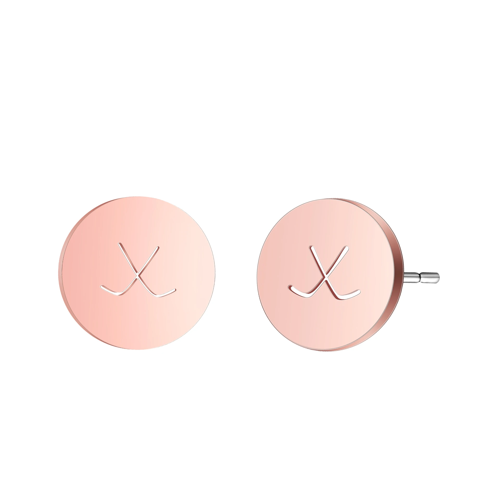 Серьги-гвоздики Kinitial из нержавеющей стали женские модные круглые