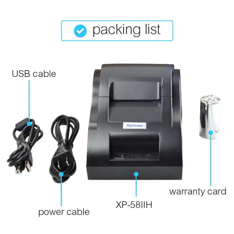 Xprinter 58 мм Мобильный телефон Bluetooth чековый принтер тепловой беспроводной принтер pos для iOS Android Pc USB порт для магазина