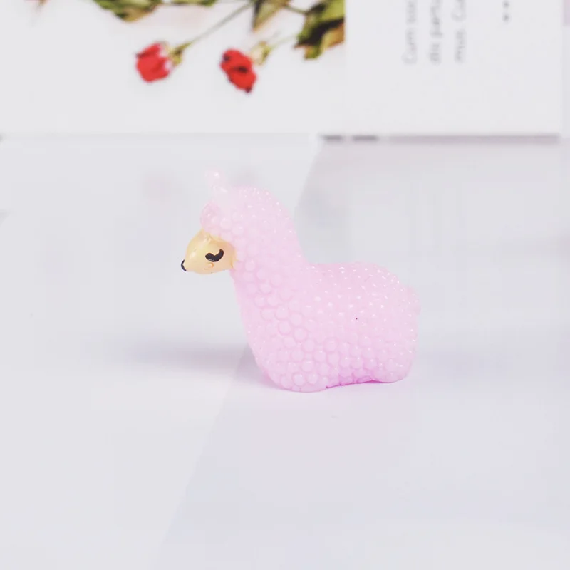 2 искусственных игрушек искусственная кожа полимерная мини-милая овечка альпака