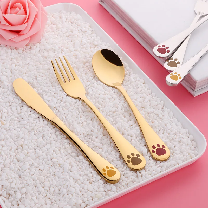 1 шт. детская посуда ложка вилка набор ножей из нержавеющей стали для малышей