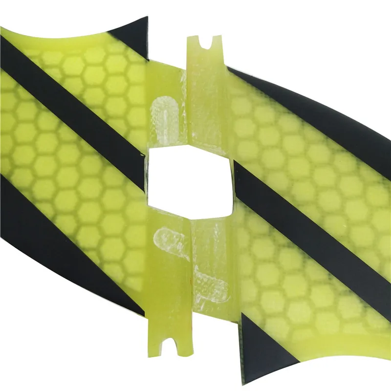 

FCSII K2.1 Surfboard Yellow Color Fins Tri-Quad Fin Set FCS 2 Fin Hot Sell FCS II Fin Quilhas In surfing Free Shipping