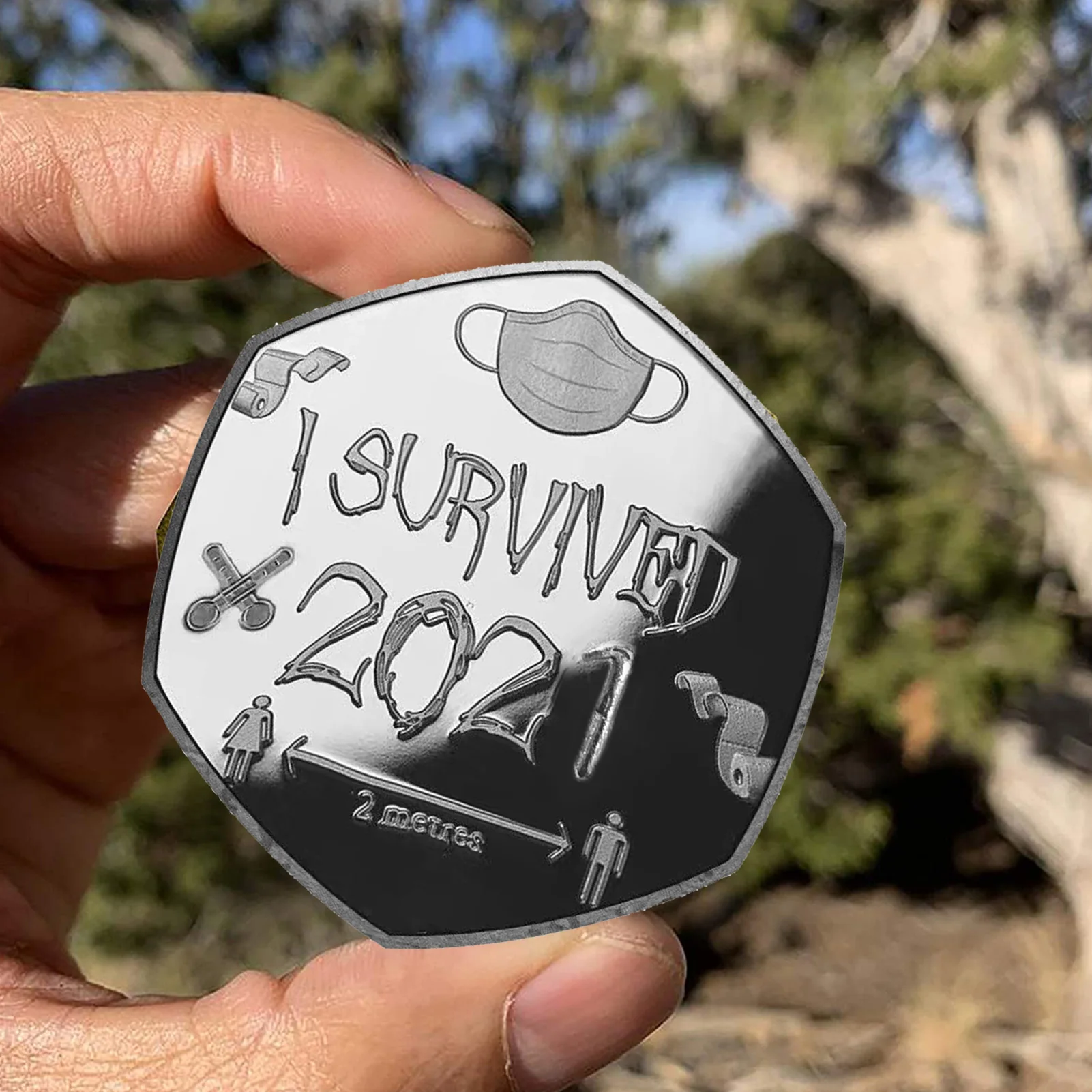 

2020 Commemorative Coins I Survived 2021 Lucky I Survived Commemorative Coins Medal Collection