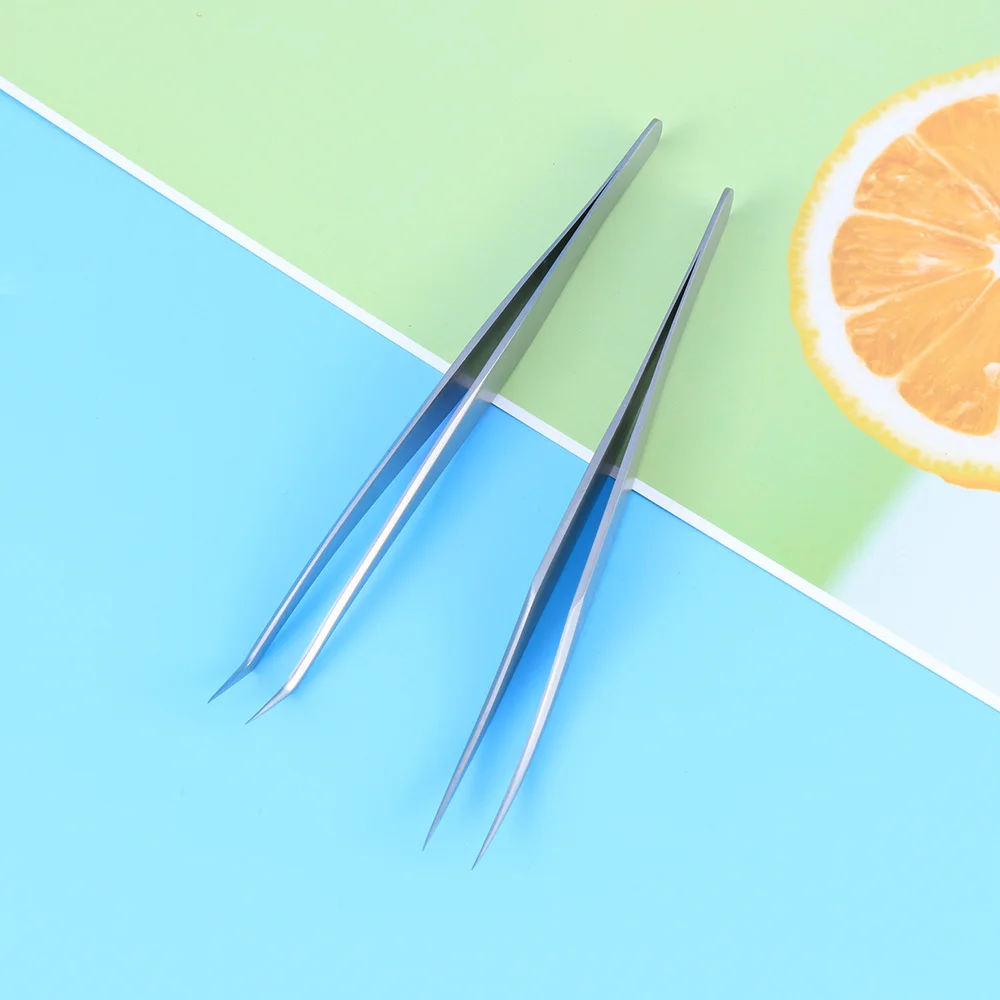 

2pcs Grafting Fake Eyelashes Tweezers Applicator Makeup Tools Stainless Steel High Precision Special Tweezers